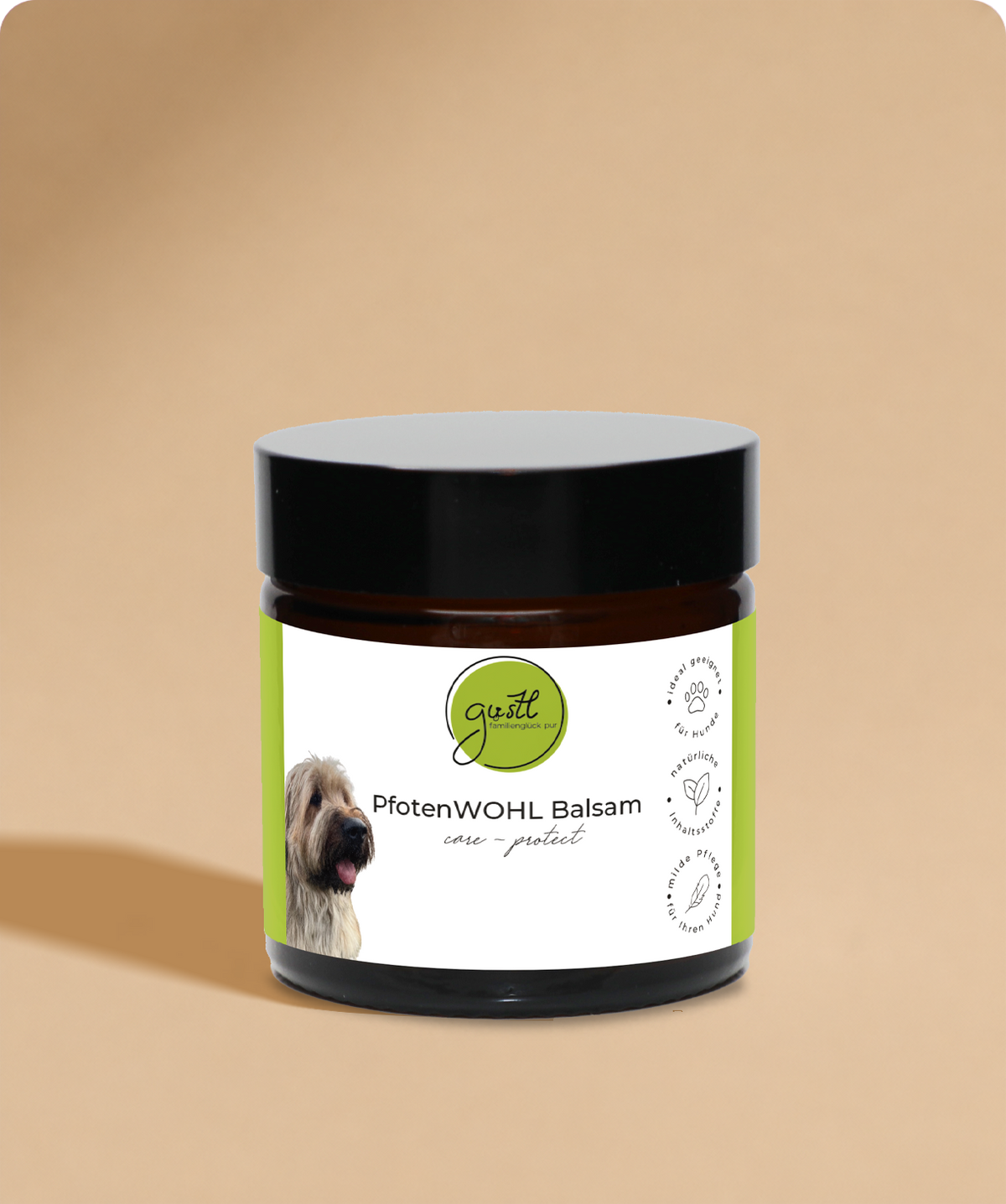 GUSTL PfotenWohl Balsam für Hunde - Pfotenbalsam für Ballen und Pfoten - Mukisoft